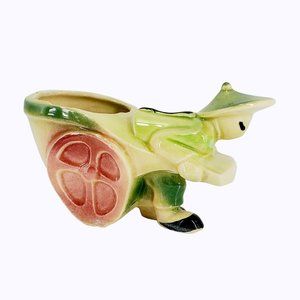 VTG Shawnee Pottery Planter Chinese Man Rickshaw Cart #539 USA Ceramic Asian